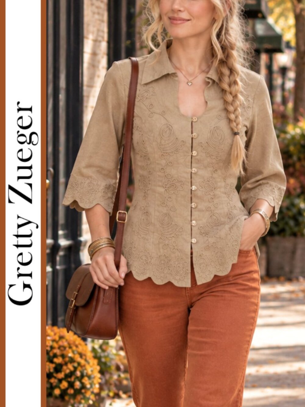 Gretty Zueger | Peruvian Cotton Soutache Embroidered Top